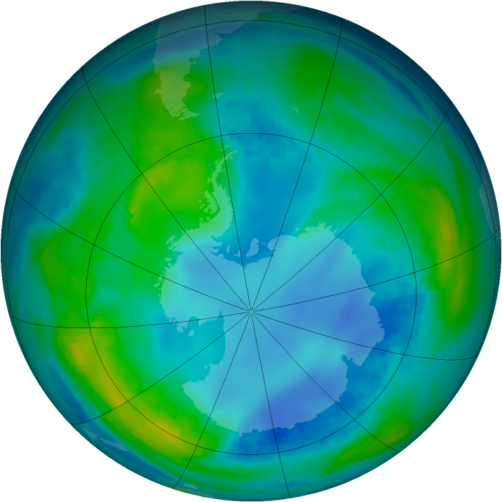 Antarctic ozone map for 18 May 1988